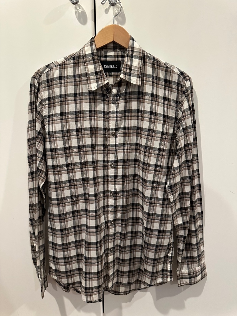 Tony Melillo Men’s Plaid Button Down Shirt Medium